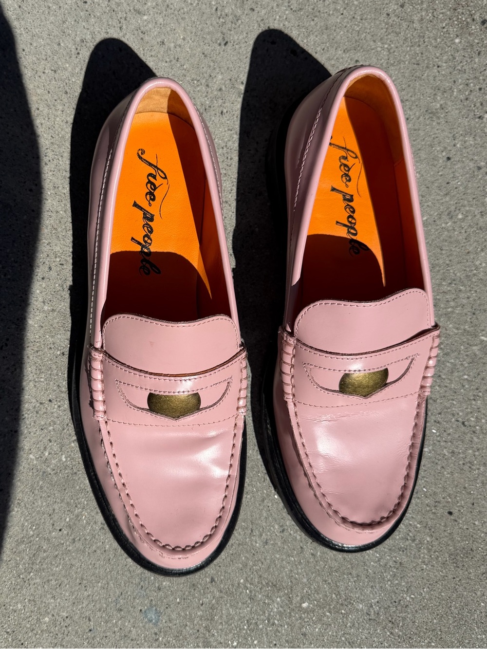 FREE PEOPLE liv penny loafers in perfect pink